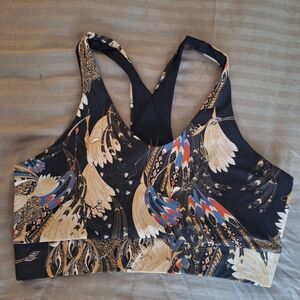 Lucas Hugh Black and Gold Sports Bra Large